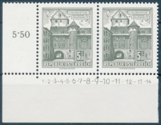 Briefmarke mit Symbolzahl(en)